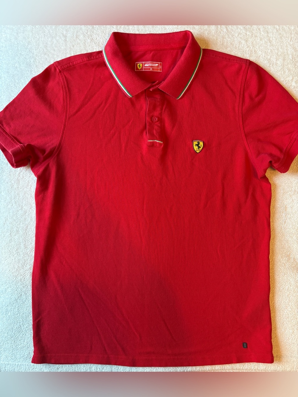 Ferrari Red Polo with Italian Tricolor Trim